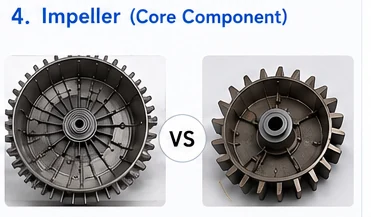 Core impeller comparison