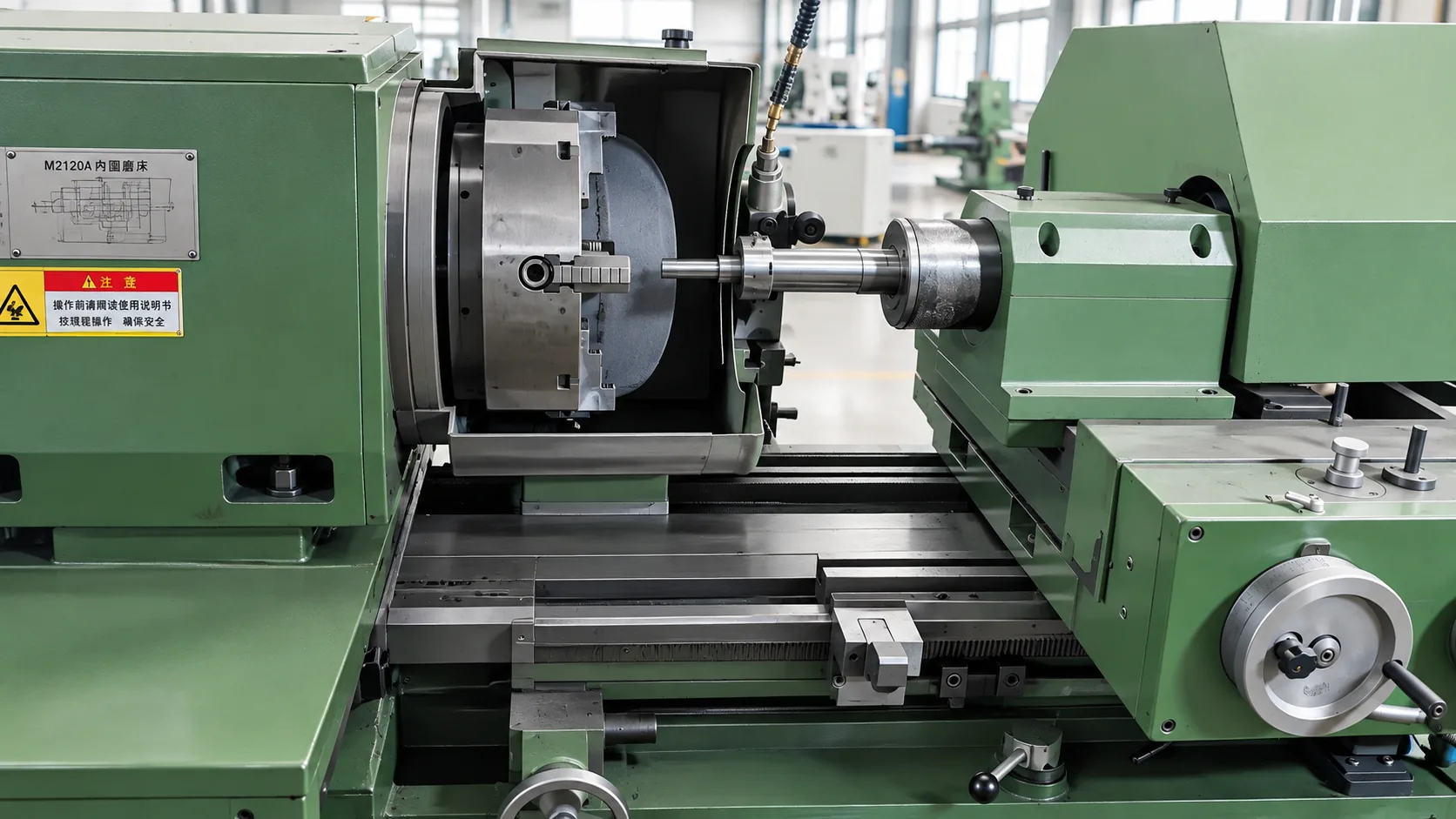 Internal cylindrical grinder for vane pump machining