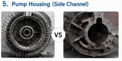 Side channel pump housing comparison